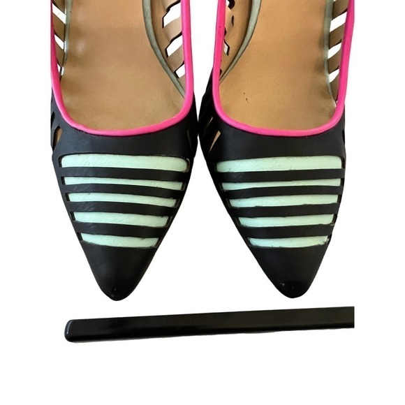 GX by Gwen Stefani Black/Pink/Aqua 4" Heels Adorable NWOT  7.5 - Picture 7 of 9